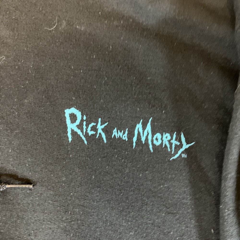 Rick & Morty Mens Small Graphic Hoodie Digital Warp Sweatshirt - Picture 4 of 14